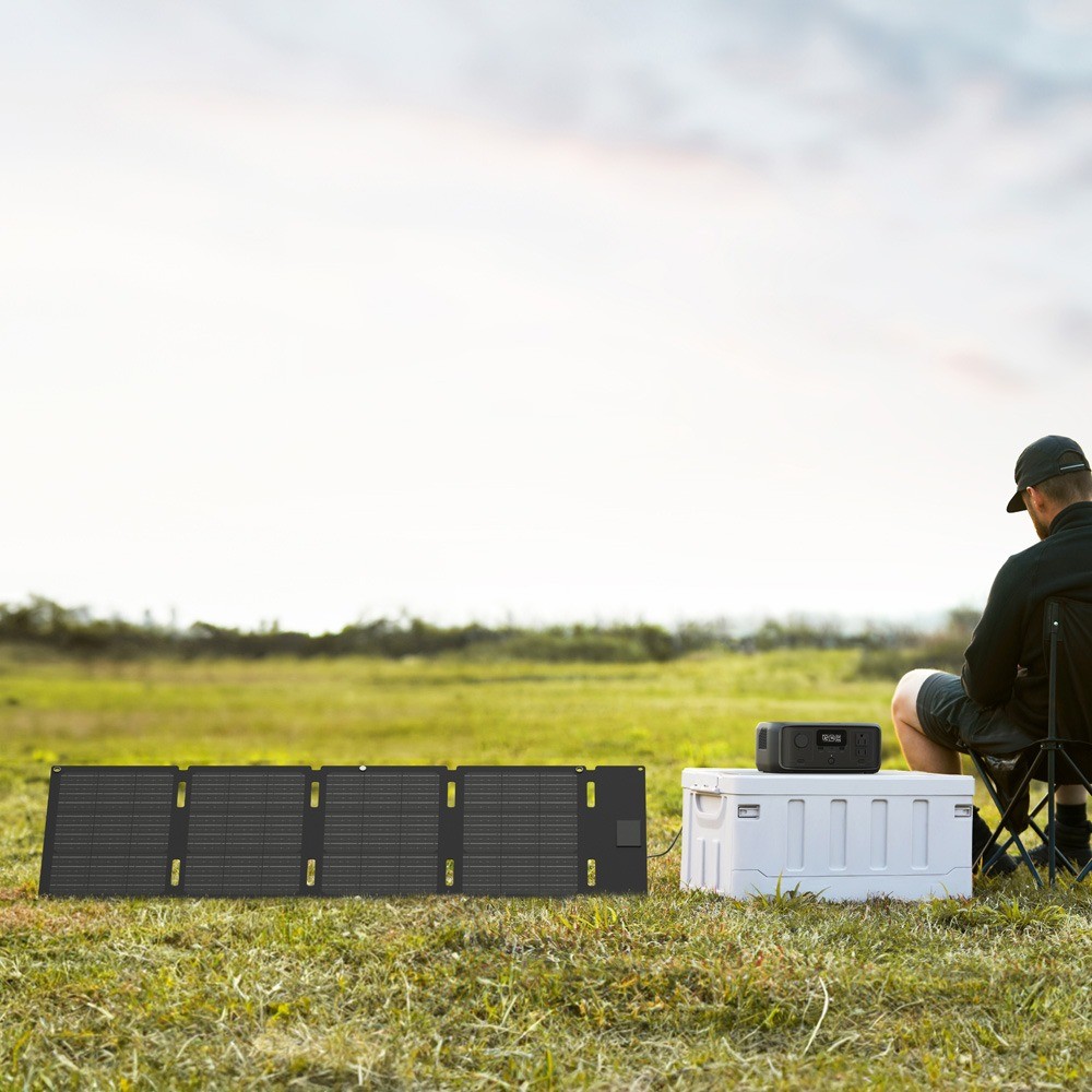 Opvouwbaar zonnepaneel, draagbaar zonnepaneel, 20 W -zonnepaneel, draagbaar powerstation met 5 V USB-uitgang voor mobiele telefoons, laptops, tablets, camping