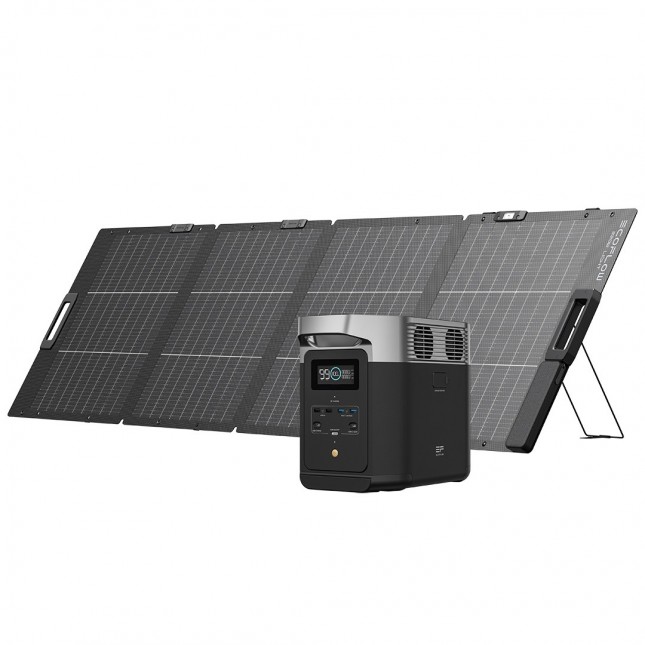 Ecoflow delta 2  220w lichtgewicht opvouwbaar dubbelzijdig zonnepaneel