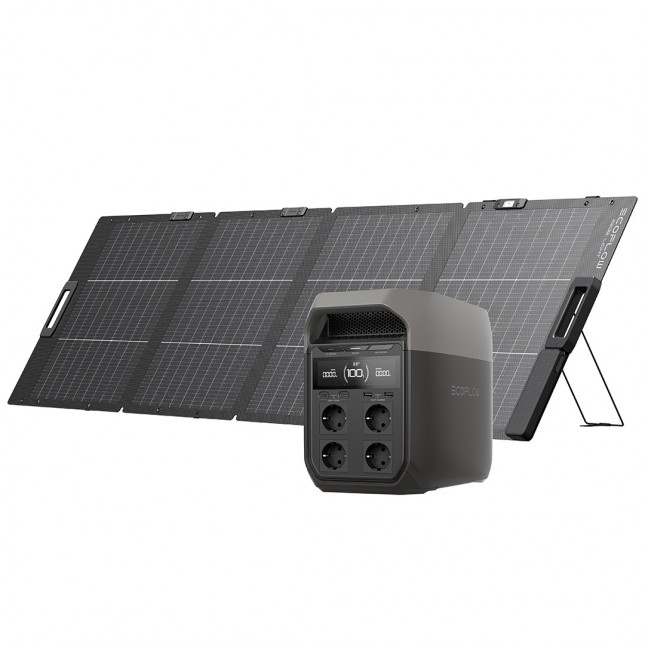 Ecoflow delta 3 220w lichtgewicht opvouwbaar dubbelzijdig zonnepaneel