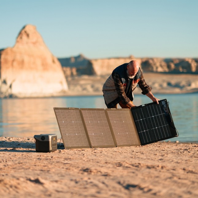 Ecoflow nextgen 220w bifacial opvouwbaar dubbelzijdig zonnepaneel 9