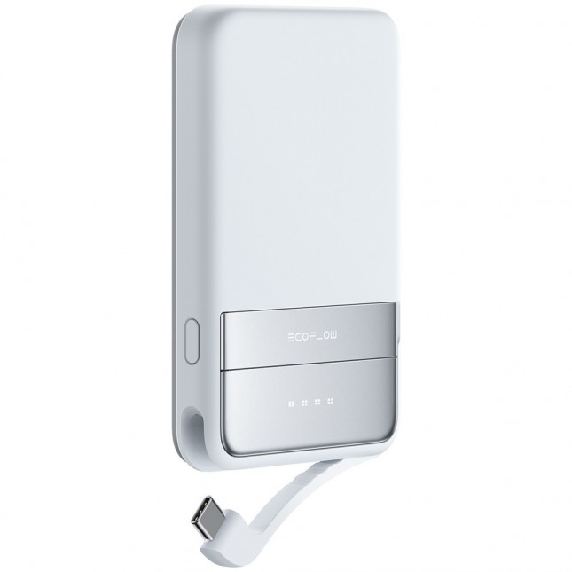 EcoFlow RAPID magnetische Qi2 powerbank 5000mAh lichtblauw
