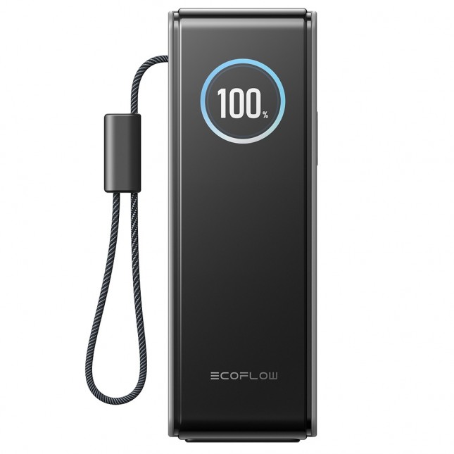 Ecoflow rapid powerbank 25000 mah met ingebouwde kabel zilver 2