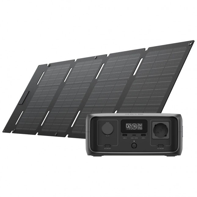 Ecoflow river 3 ups  45w opvouwbaar zonnepaneel met usb c